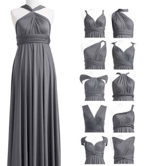 Ibitom Castle Dresses & Skirts - Maxi silver grey infinity/convertible dress